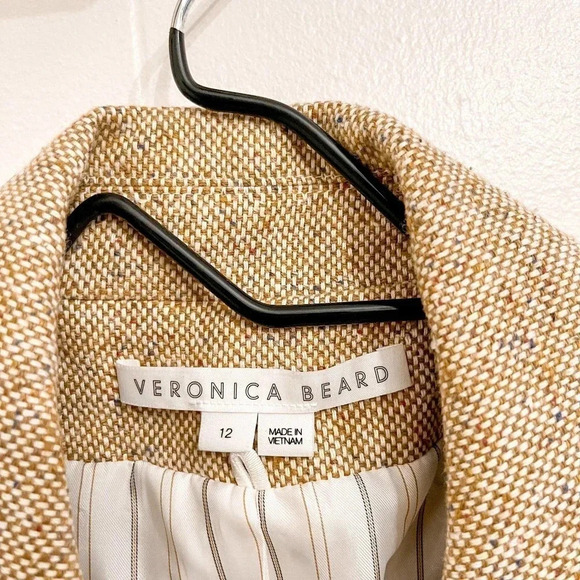 Veronica Beard Pyle wool jacket in camel size 12 - Picture 3 of 10